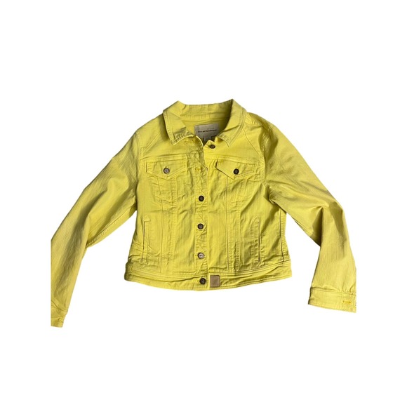 PILCRO AND THE LETTERPRESS‎ Women's yellow denim jacket. Size LargeP - Picture 2 of 9